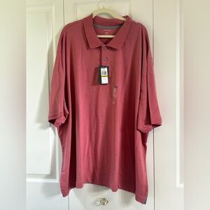 Van Heusen Men's Mauvewood- Red Polo Shirt Short Sleeve Big Tall Size 4XLB